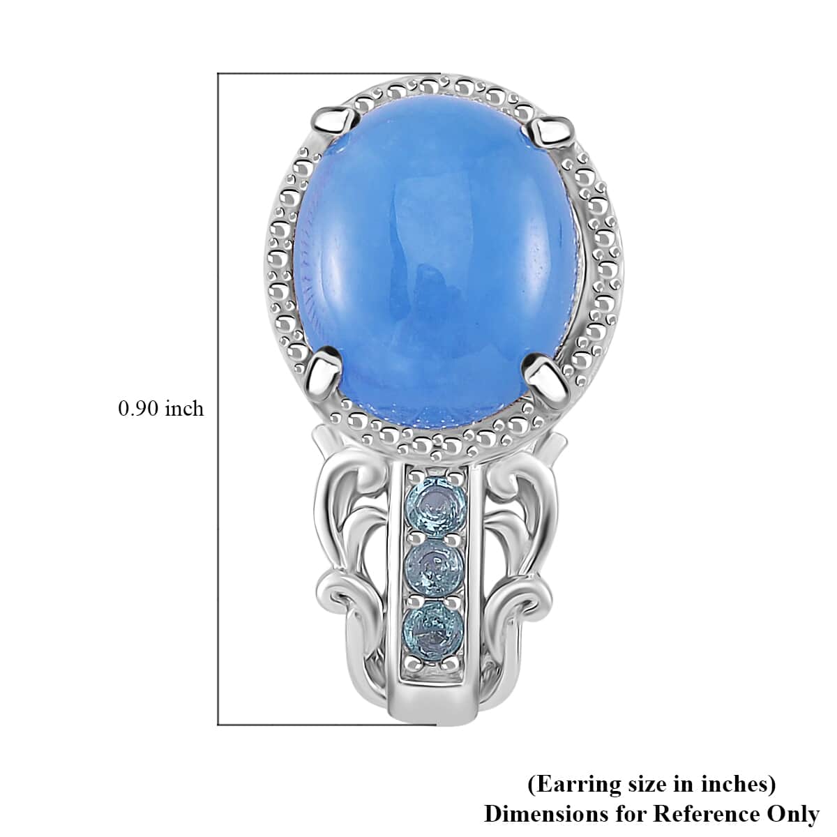 Blue Jade (D) and Apatite 12.70 ctw Earrings in Rhodium Over Sterling Silver image number 5