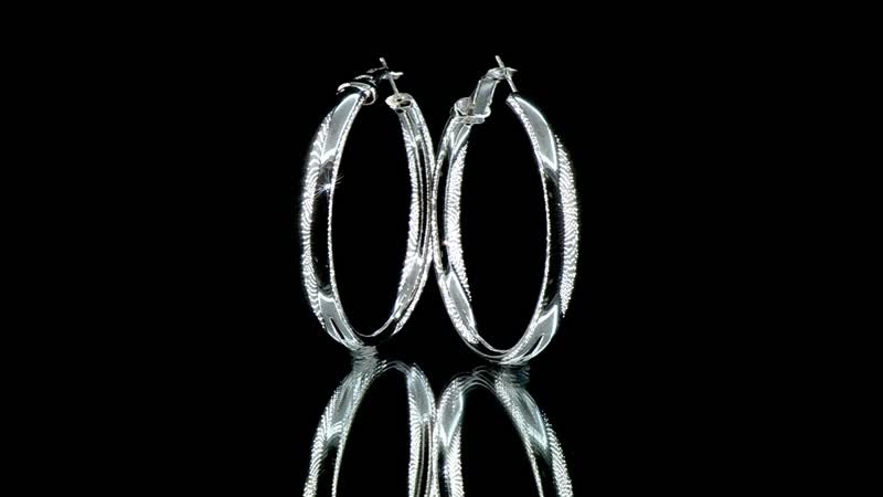 Hoop Earrings in Sterling Silver 10.50 Grams
