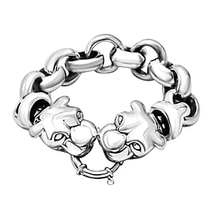 Sterling Silver Link Bracelet (6.50 In) 24.35 Grams