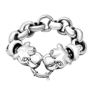 Sterling Silver Link Bracelet (7.25 In) 28.38 Grams