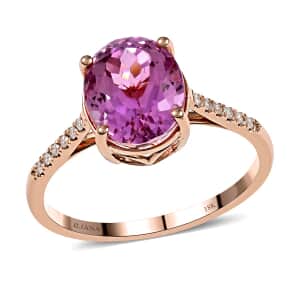 Iliana AAA Martha Rocha Kunzite and G-H SI Diamond 5.25 ctw Ring in 18K Rose Gold (Size 9.5) 3 Grams