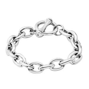 Solid Link Bracelet in Sterling Silver (7.25 In) 18.76 Grams