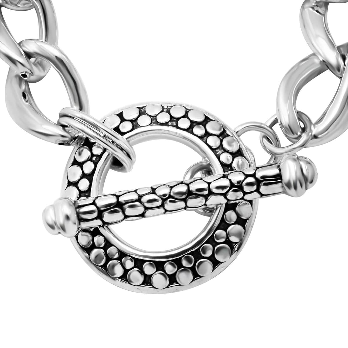 Curb Link Chain Bracelet in Sterling Silver (7.25 In) 21.45 Grams image number 1