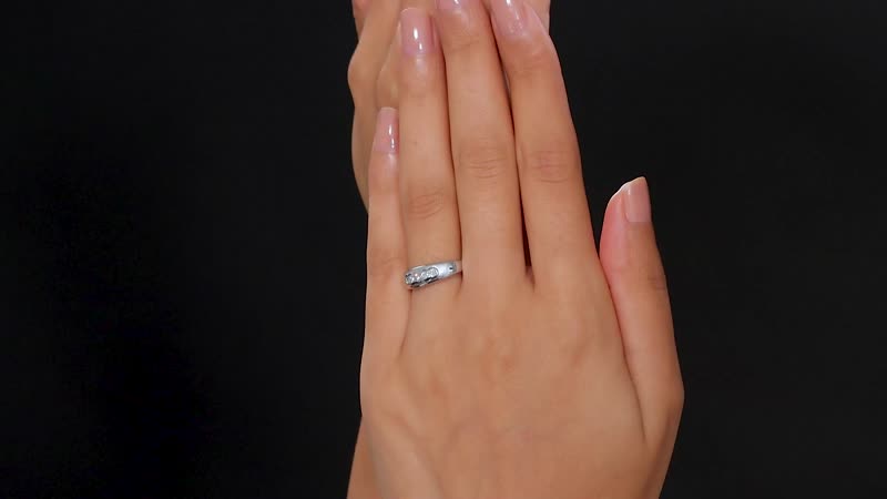 Luxuriant Lab Grown Diamond 0.25 ctw Band Ring in Rhodium Over Sterling Silver (Size 7.0)