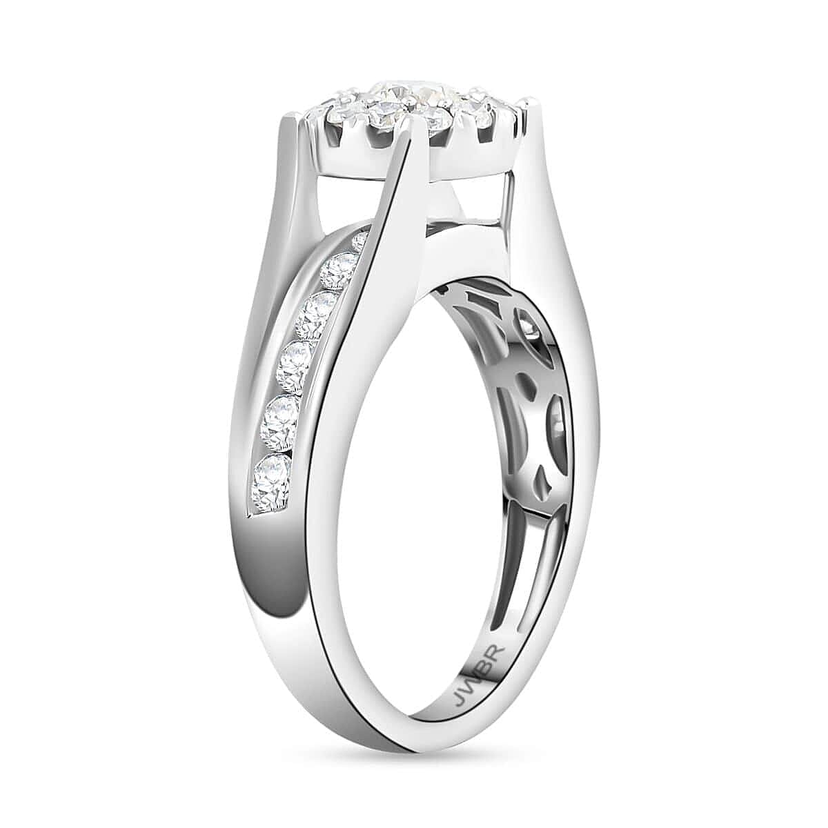White Diamond G-H I2 1.30 ctw Ring in 14K White Gold (Size 9.0) 5.25 Grams (Del. in 7-10 Days)