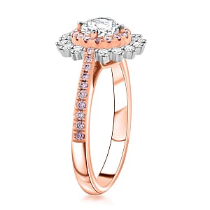 Modani Natural White and Pink Diamond 1.00 ctw Ring in 14K Rose and White Gold (Size 7.5)