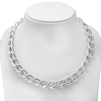 Wave Loop Necklace in Sterling Silver 20 Inches 49.45 Grams