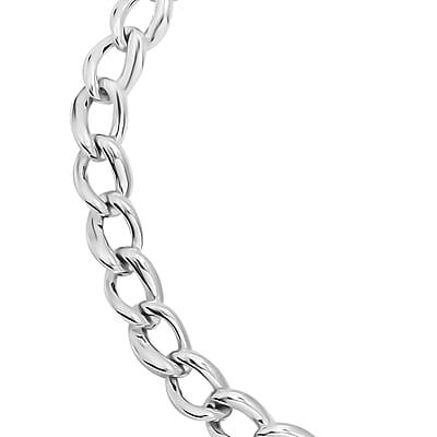 Wave Loop Necklace in Sterling Silver 20 Inches 49.45 Grams