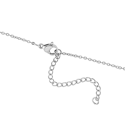 Karis Citrine Necklace (18 Inches) in Platinum Bond and Stainless Steel 2.10 ctw