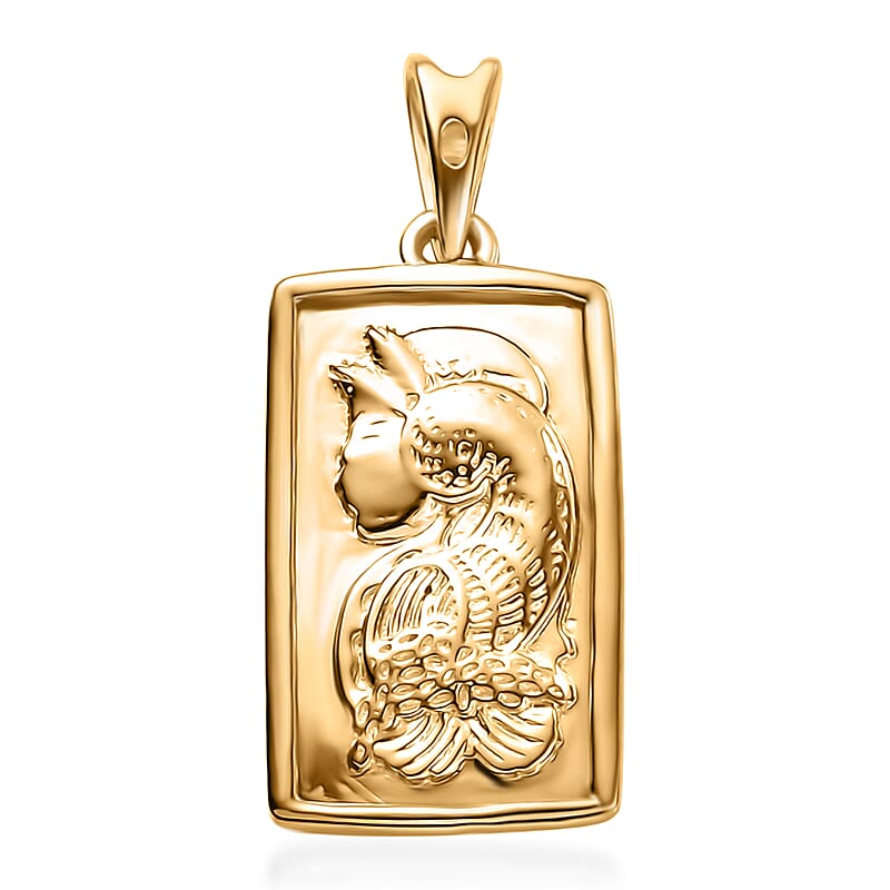 D'Joy Dragon Pendant without Chain in 18K Yellow Gold Over Sterling Silver 2.25 Grams