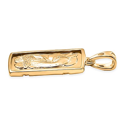 D'Joy Dragon Pendant without Chain in 18K Yellow Gold Over Sterling Silver 2.25 Grams