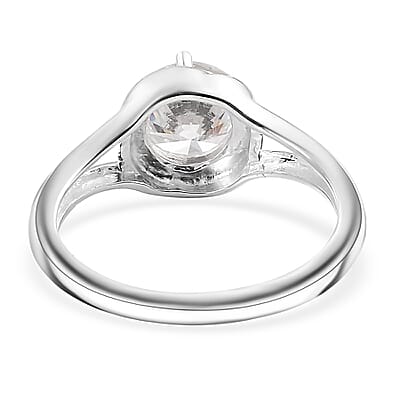 D'Joy Simulated Diamond 2.25 ctw Solitaire Ring in Sterling Silver (Size 10.0)