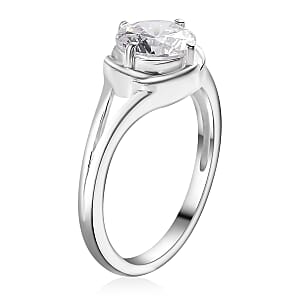 D'Joy Simulated Diamond 2.25 ctw Solitaire Ring in Sterling Silver (Size 7.0)
