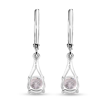 D'Joy Simulated Diamond 2.75 ctw Solitaire Lever Back Earrings in Sterling Silver