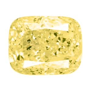 IGI Certified Luxuriant Lab Grown Yellow Diamond (VS2) (Cush) 1.00 ctw