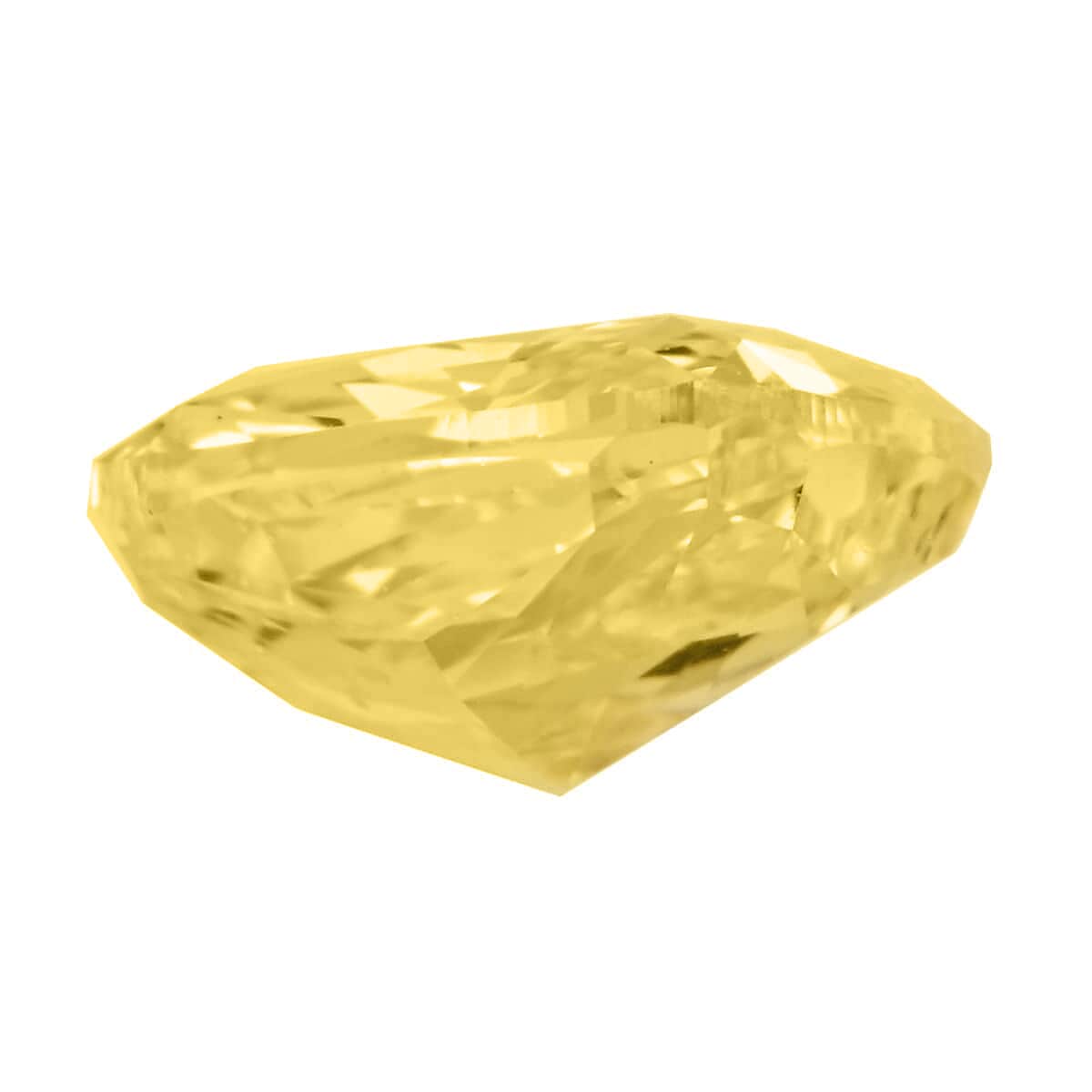 Doorbuster IGI Certified Luxuriant Lab Grown Yellow Diamond (VS2) (Cush) 1.00 ctw image number 2