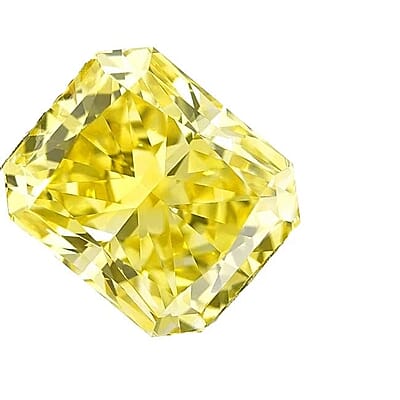 IGI Certified Luxuriant Lab Grown Yellow Diamond (VS2) (Radiant) 0.50 ctw