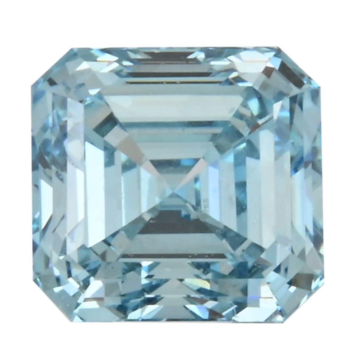 IGI Certified Luxuriant Lab Grown Blue Diamond (VS2) (Asscher) 4.00 ctw image number 0