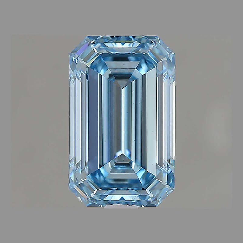 IGI Certified Luxuriant Lab Grown Blue Diamond (VS2) (Emerald) 1.00 ctw