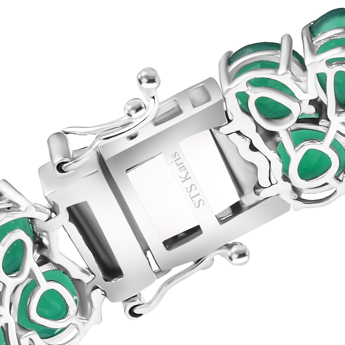 Ever True Green Onyx 45.60 ctw Bracelet in Platinum Bond (7.25 In) image number 3