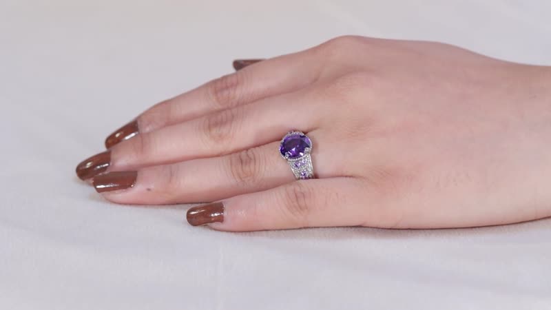 Simulated Blue Diamond Ring in Stainless Steel (Size 10.0) 4.85 ctw
