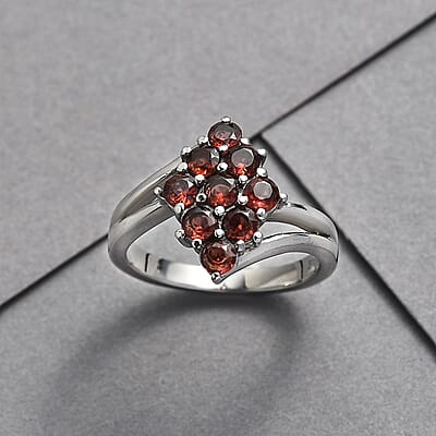 Mozambique Garnet 1.30 ctw Ring in Stainless Steel (Size 10.0) 