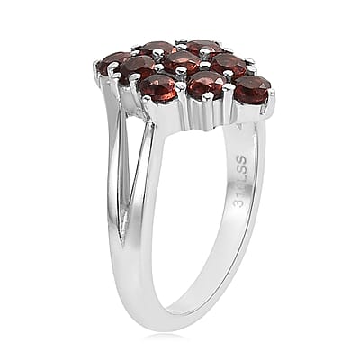 Mozambique Garnet 1.30 ctw Ring in Stainless Steel (Size 10.0) 