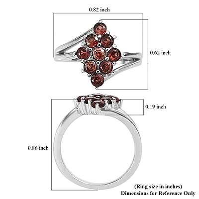 Mozambique Garnet 1.30 ctw Ring in Stainless Steel (Size 10.0) 