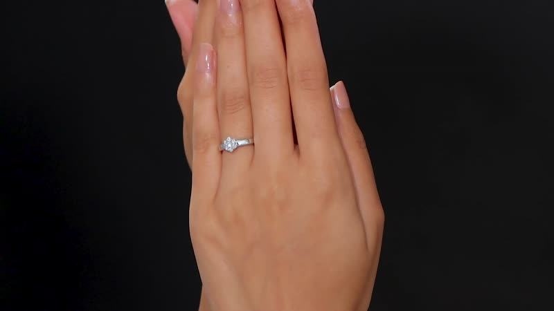 Luxuriant Lab Grown Diamond Ring in Rhodium Over Sterling Silver (Size 10.0) 0.25 ctw