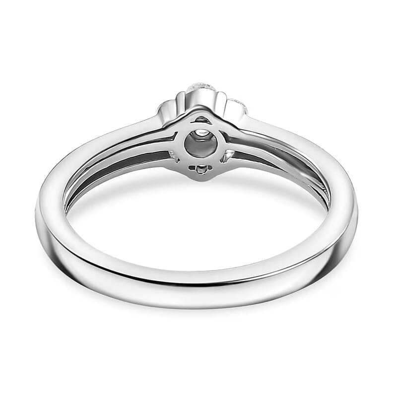Luxuriant Lab Grown Diamond G-H SI 0.25 ctw Ring in Rhodium Over Sterling Silver (Size 10.0)