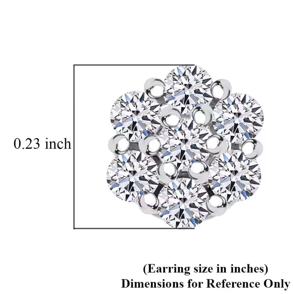 Luxuriant Lab Grown Diamond G SI 0.30 ctw Stud Earrings in Rhodium Over Sterling Silver image number 8
