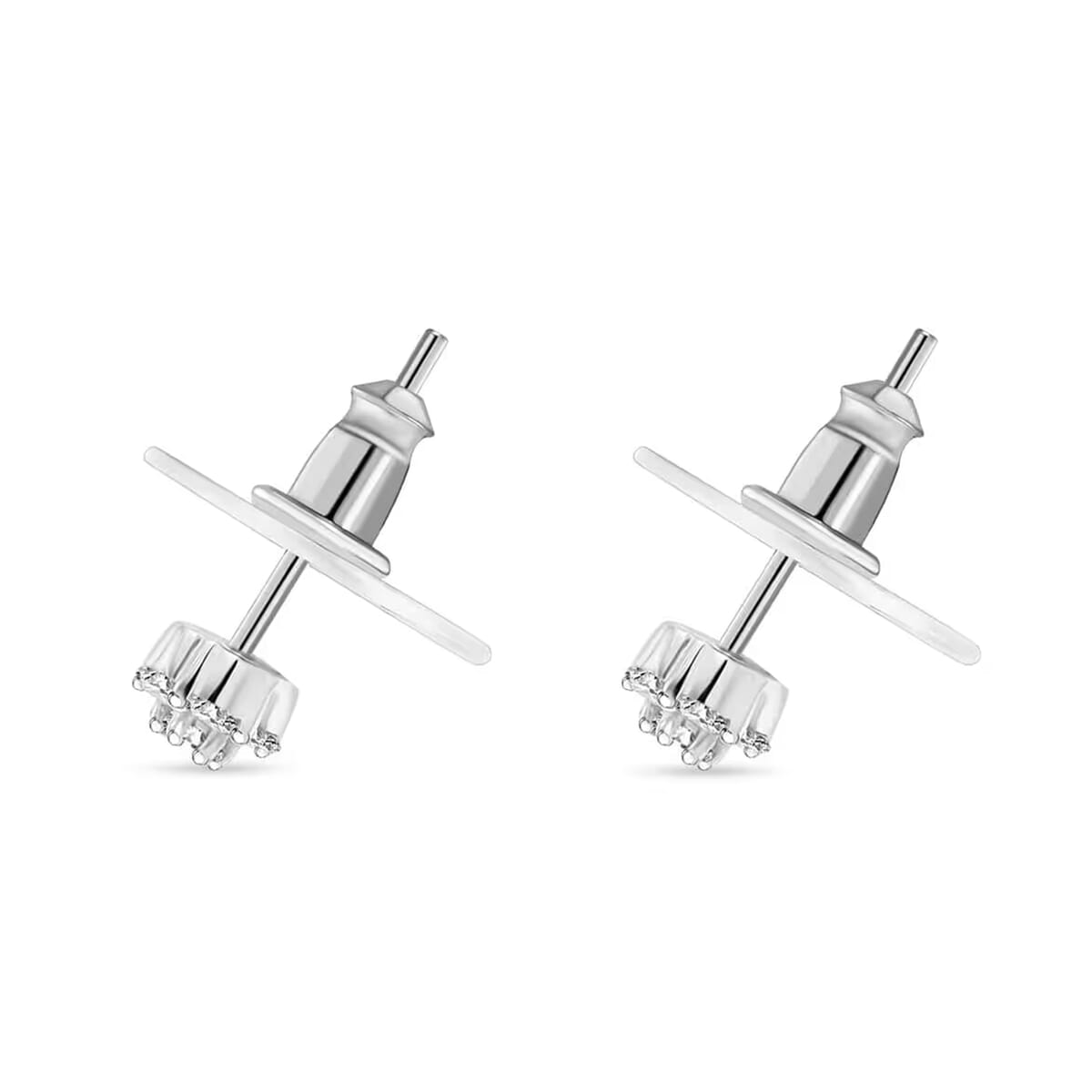 Luxuriant Lab Grown Diamond G SI 0.30 ctw Stud Earrings in Rhodium Over Sterling Silver image number 9