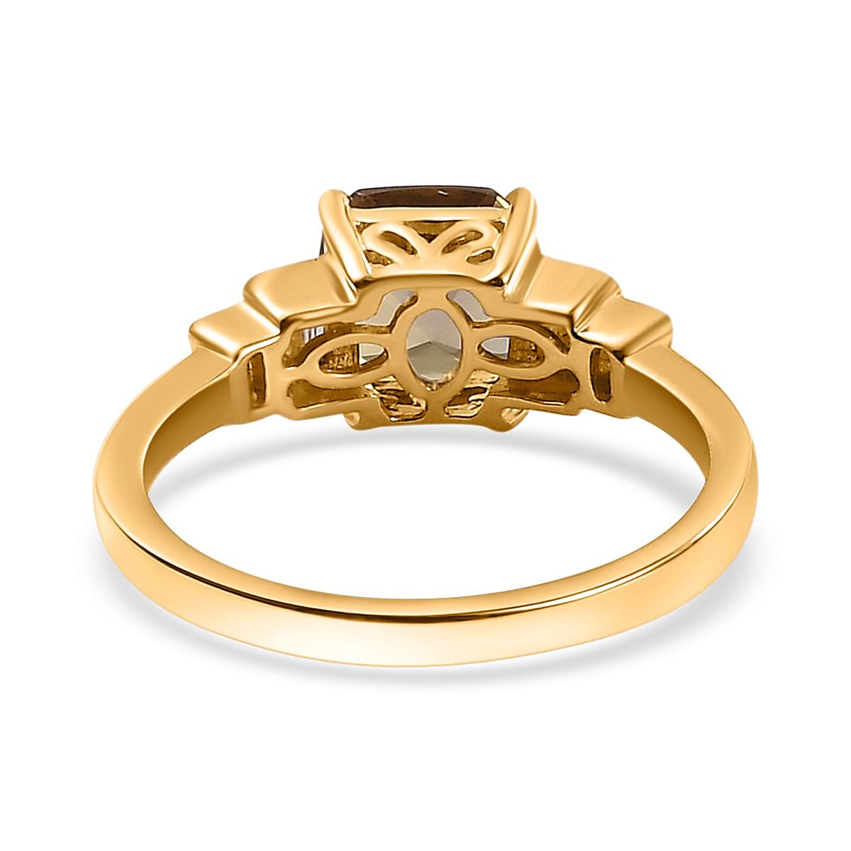 Luxoro AAA Golden Tanzanite and Diamond G-H I2 2.30 ctw Ring in 14K Yellow Gold (Size 11.5)