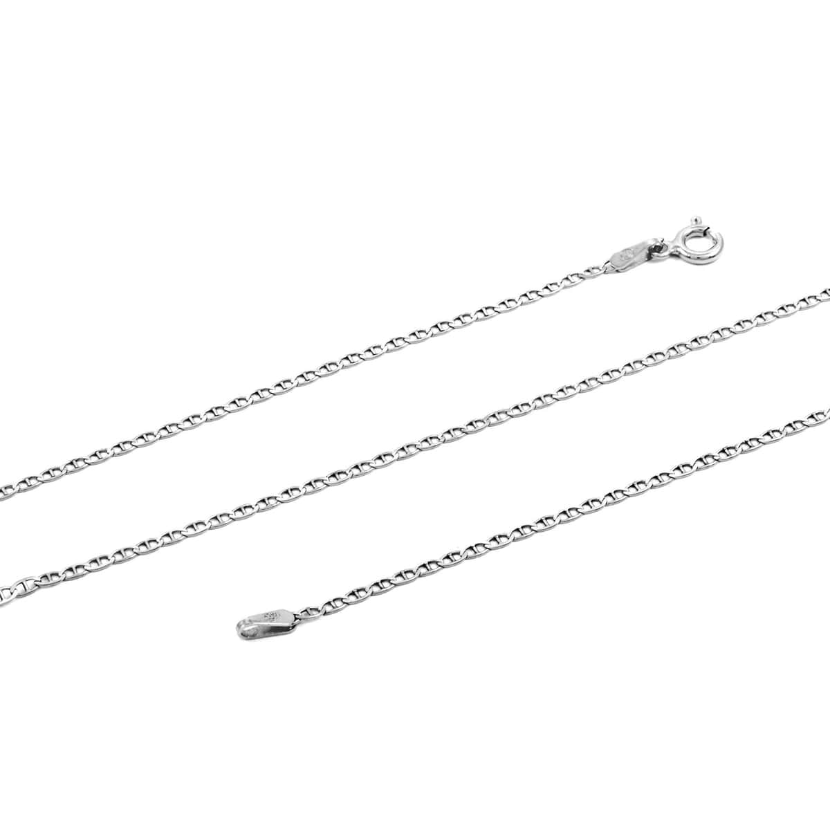 Necklace in Sterling Silver 24 Inches 2.50 Grams image number 3