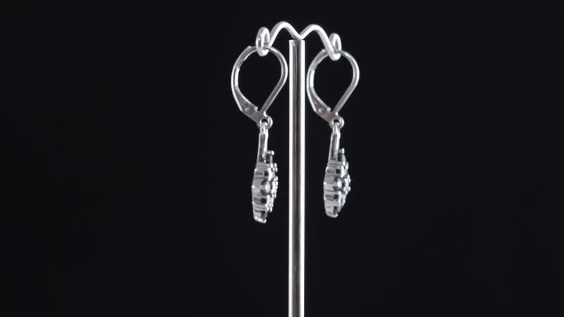 Thai Black Spinel 1.40 ctw Lever Back Earrings in Stainless Steel