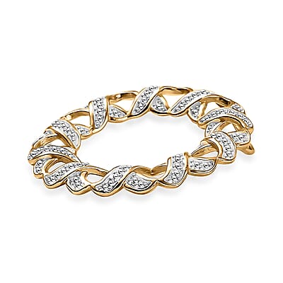 Karis White Diamond Accent Circle Pendant without Chain in 18K YG Plated