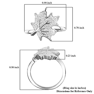Karis White Diamond Accent Leaf Ring in Platinum Bond (Size 10.0)