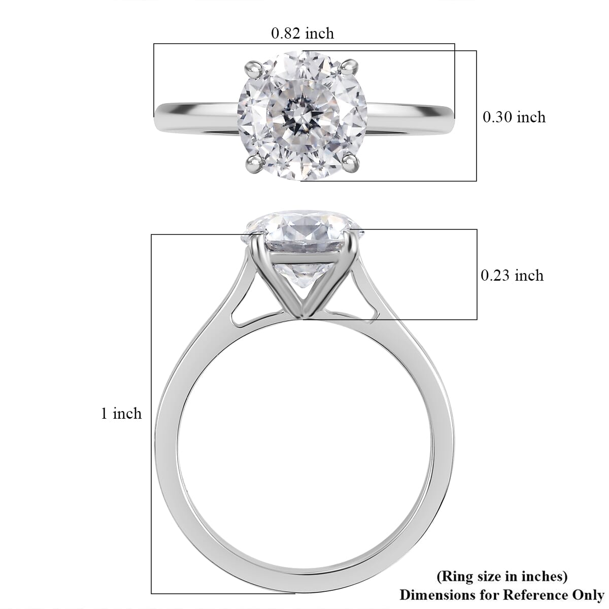 120 Facet Moissanite 1.90 ctw Solitaire Ring in 950 Platinum (Size 8.0) 4.50 Grams image number 5