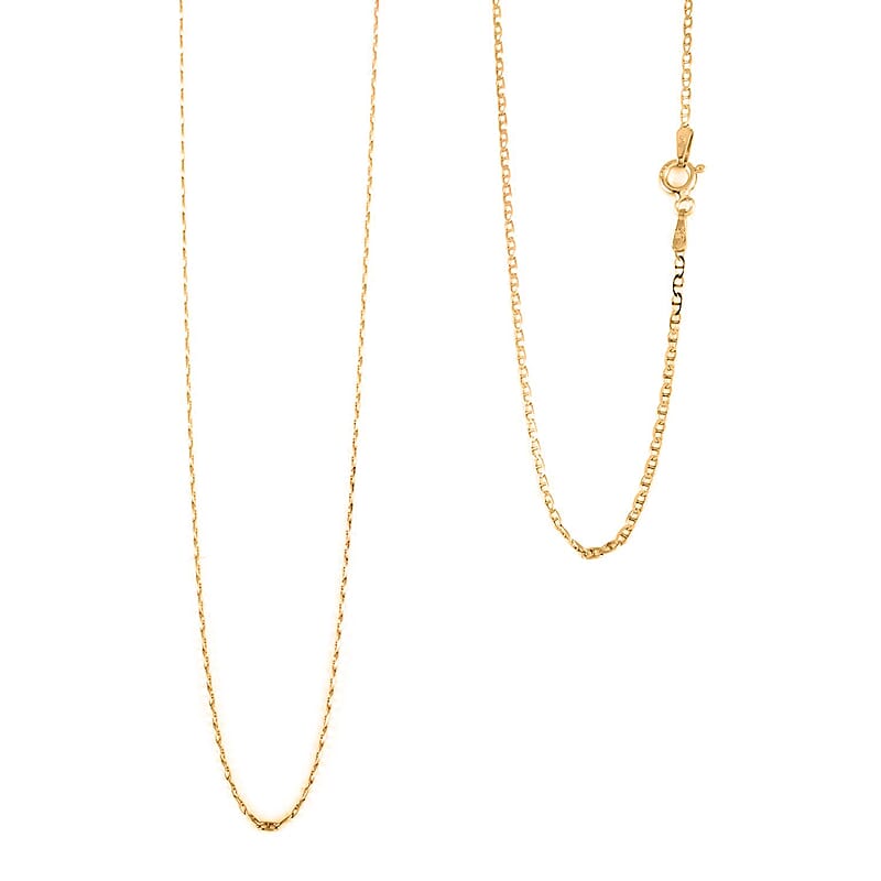 Necklace in 14K Yellow Gold Over Sterling Silver 24 Inches 2.50 Grams