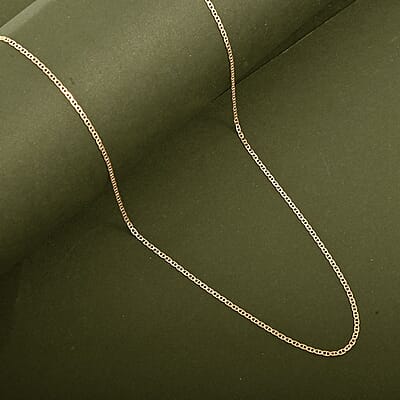 Necklace in 14K Yellow Gold Over Sterling Silver 24 Inches 2.50 Grams