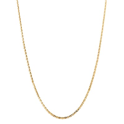 Necklace in 14K Yellow Gold Over Sterling Silver 24 Inches 2.50 Grams