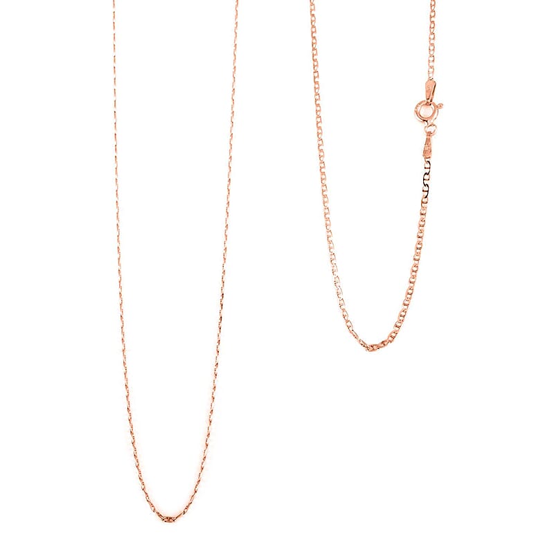 Necklace in 14K Rose Gold Over Sterling Silver 24 Inches 2.50 Grams