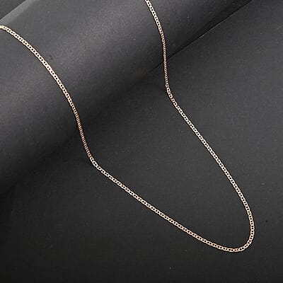 Necklace in 14K Rose Gold Over Sterling Silver 24 Inches 2.50 Grams