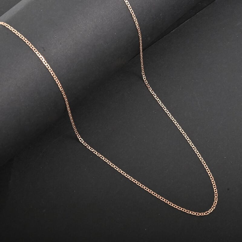Necklace in 14K Rose Gold Over Sterling Silver 24 Inches 2.50 Grams