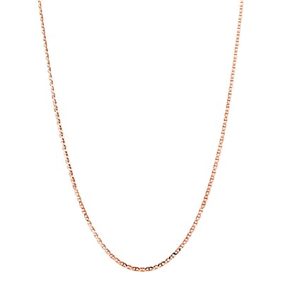 Necklace in 14K Rose Gold Over Sterling Silver 24 Inches 2.50 Grams