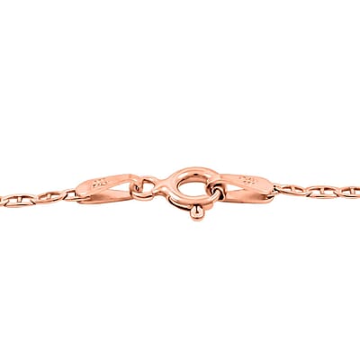 Necklace in 14K Rose Gold Over Sterling Silver 24 Inches 2.50 Grams