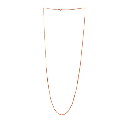 Necklace in 14K Rose Gold Over Sterling Silver 24 Inches 2.50 Grams