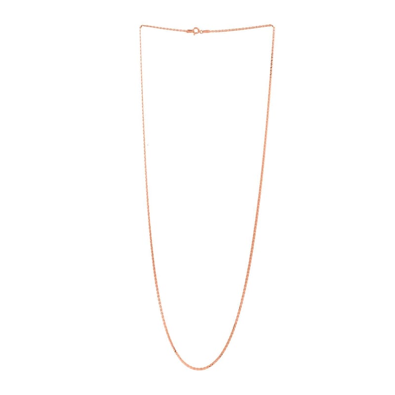 Necklace in 14K Rose Gold Over Sterling Silver 24 Inches 2.50 Grams