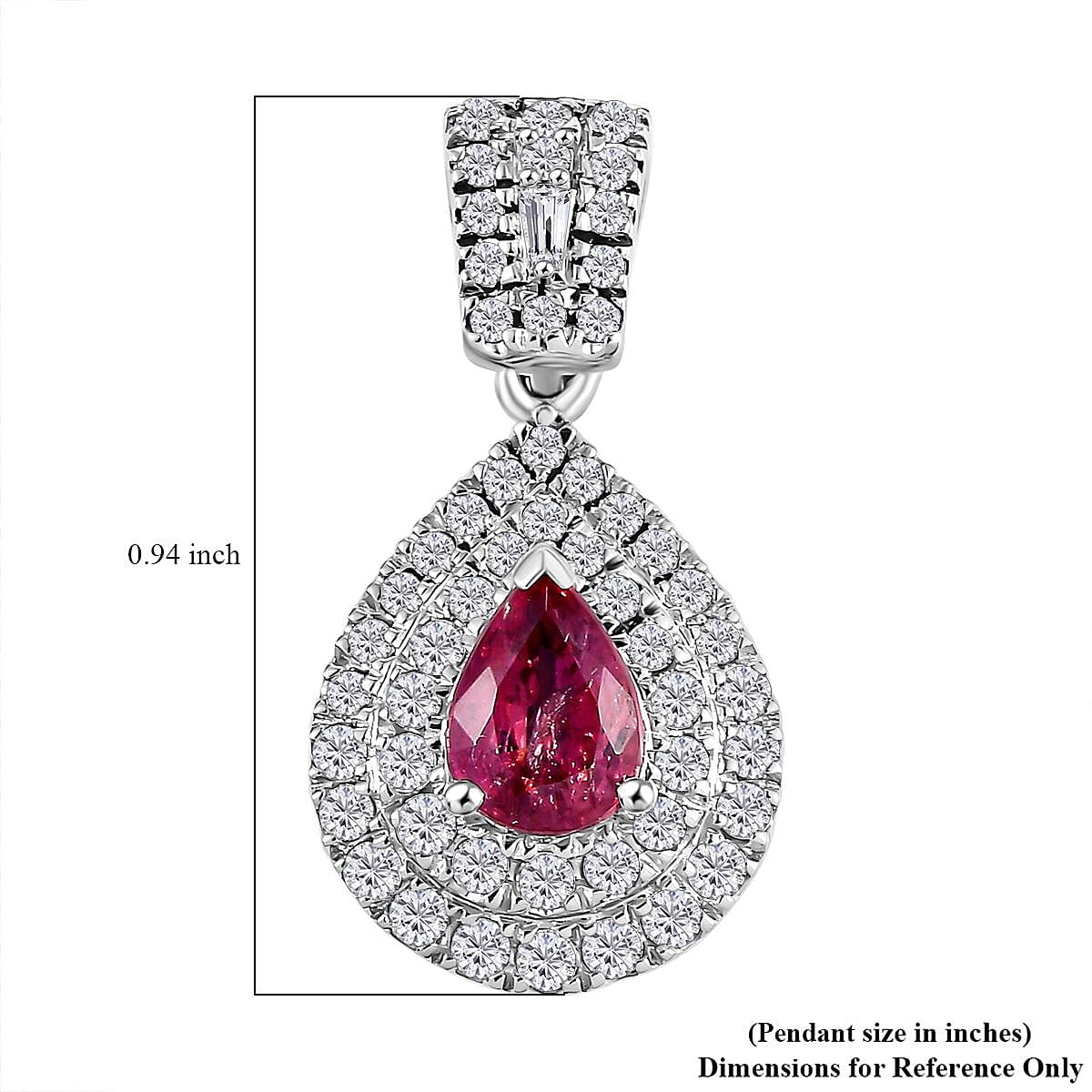 Certified & Appraised Rhapsody AAAA Padparadscha Sapphire and E-F VS2 Diamond 1.55 ctw Pendant without Chain in 950 Platinum 4.20 Grams