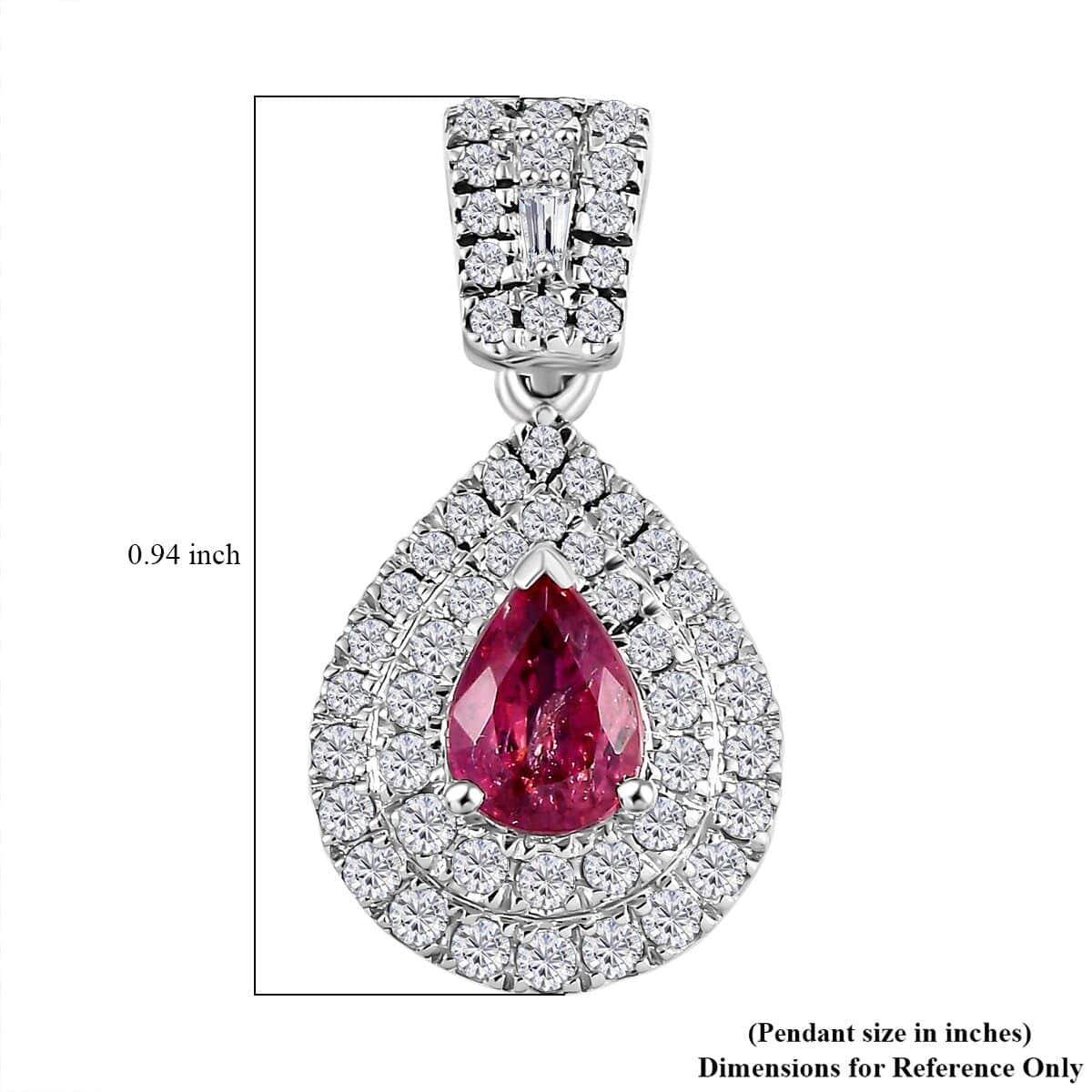 Certified & Appraised Rhapsody AAAA Padparadscha Sapphire and E-F VS2 Diamond 1.55 ctw Pendant in 950 Platinum 4.20 Grams image number 5